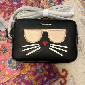 Karl Lagerfeld leather kitty bag